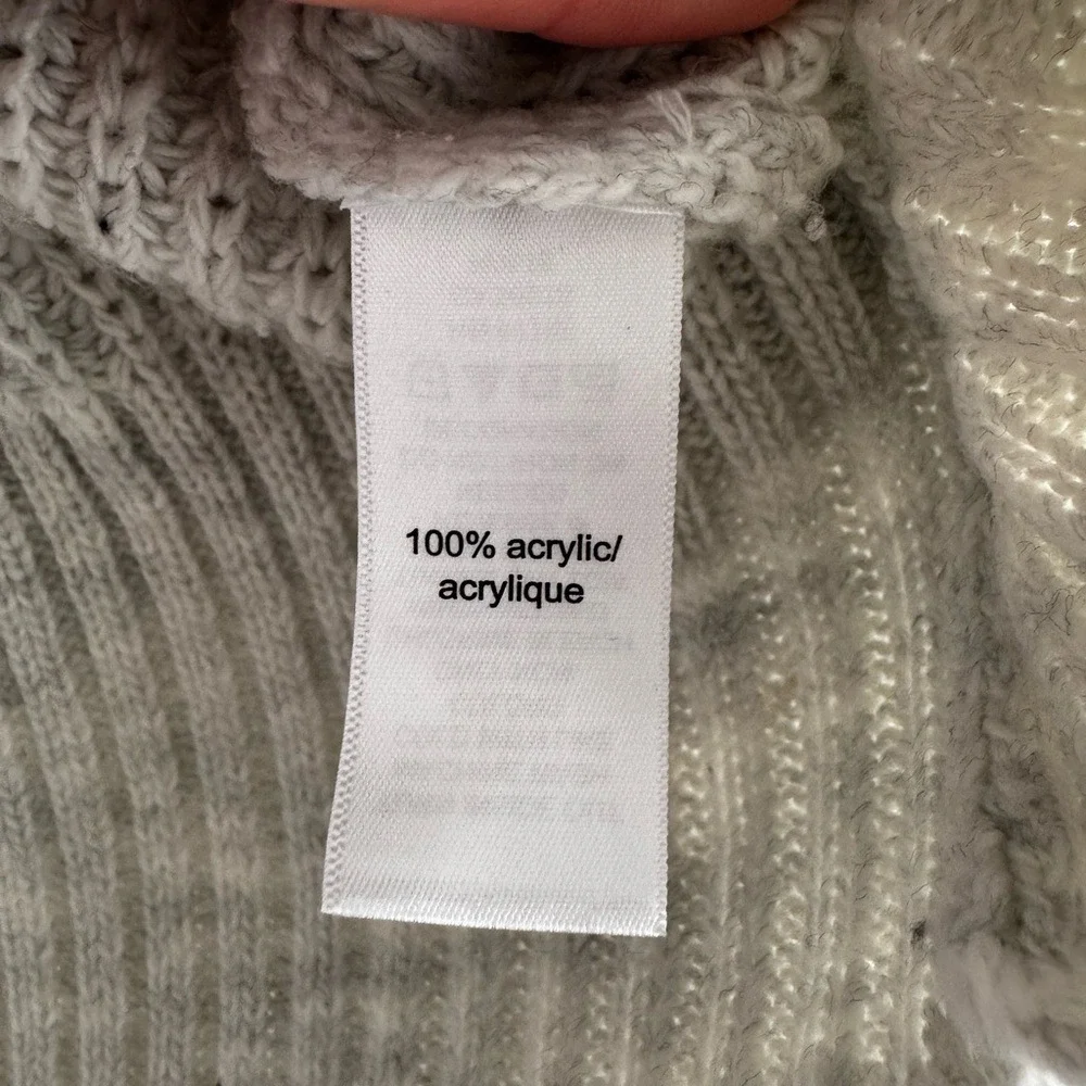 Maurices Cable Knit Cowl Neck Sweater Tunic Grey size S NWOT - Picture 5 of 6